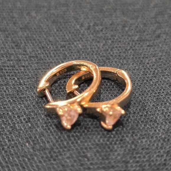 10K 925 Yellow gold earings - Picture 5 of 16